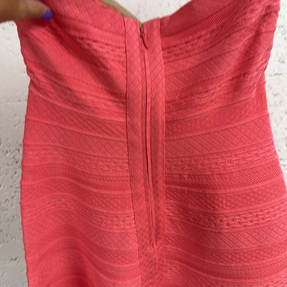 Herve Leger Coral Akari Bandage Cocktail Dress - BRAND NEW - NWT - Size Medium - Picture 3 of 4